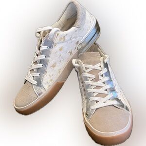 Dolce Vita Zina Leopard print and gold sneakers